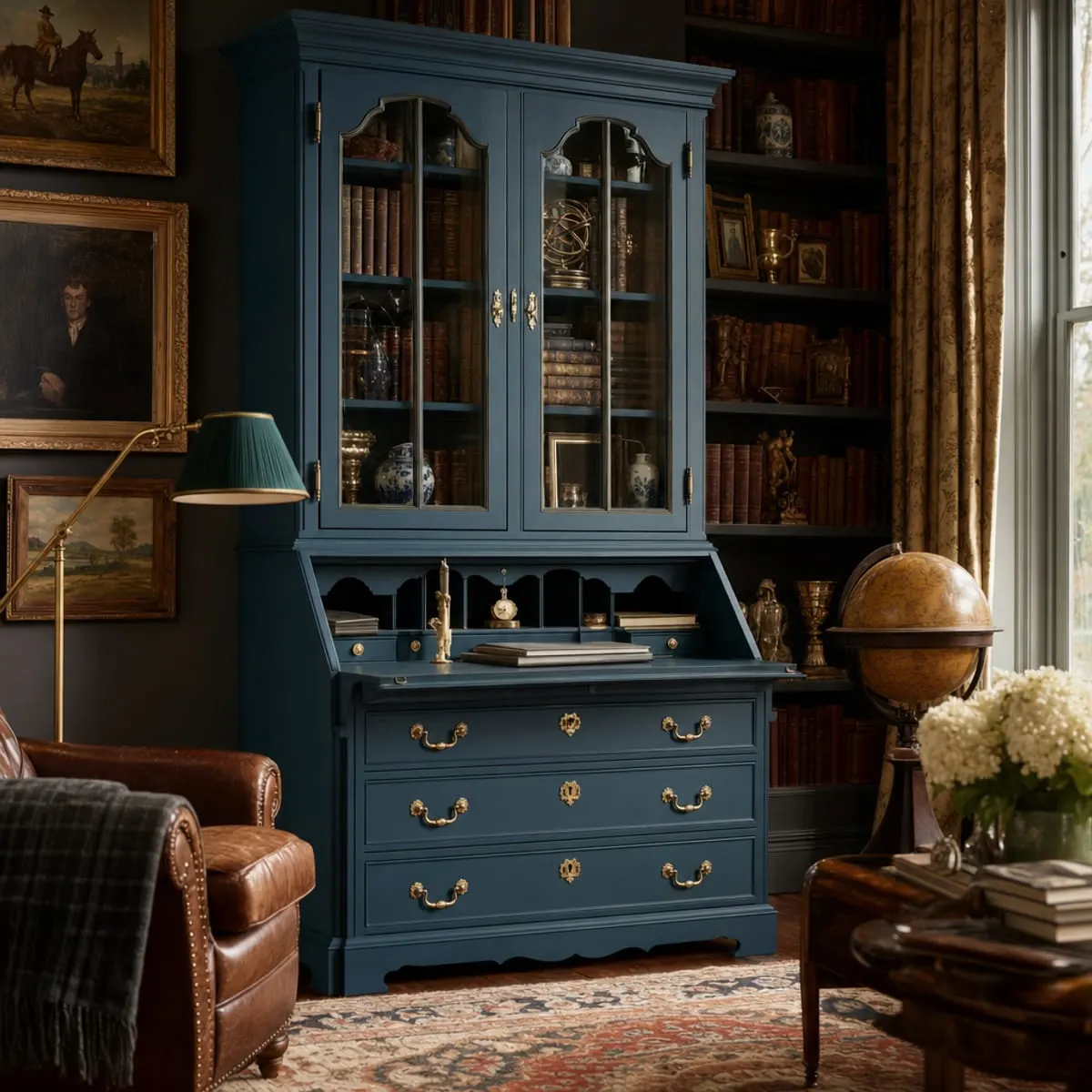 A piece painted in Wise Owl Prussian Blue