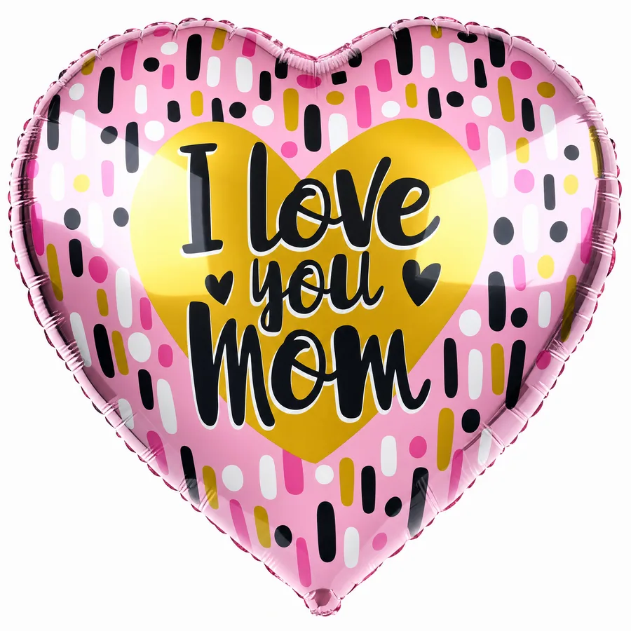 I Love You Mom Heart balloon