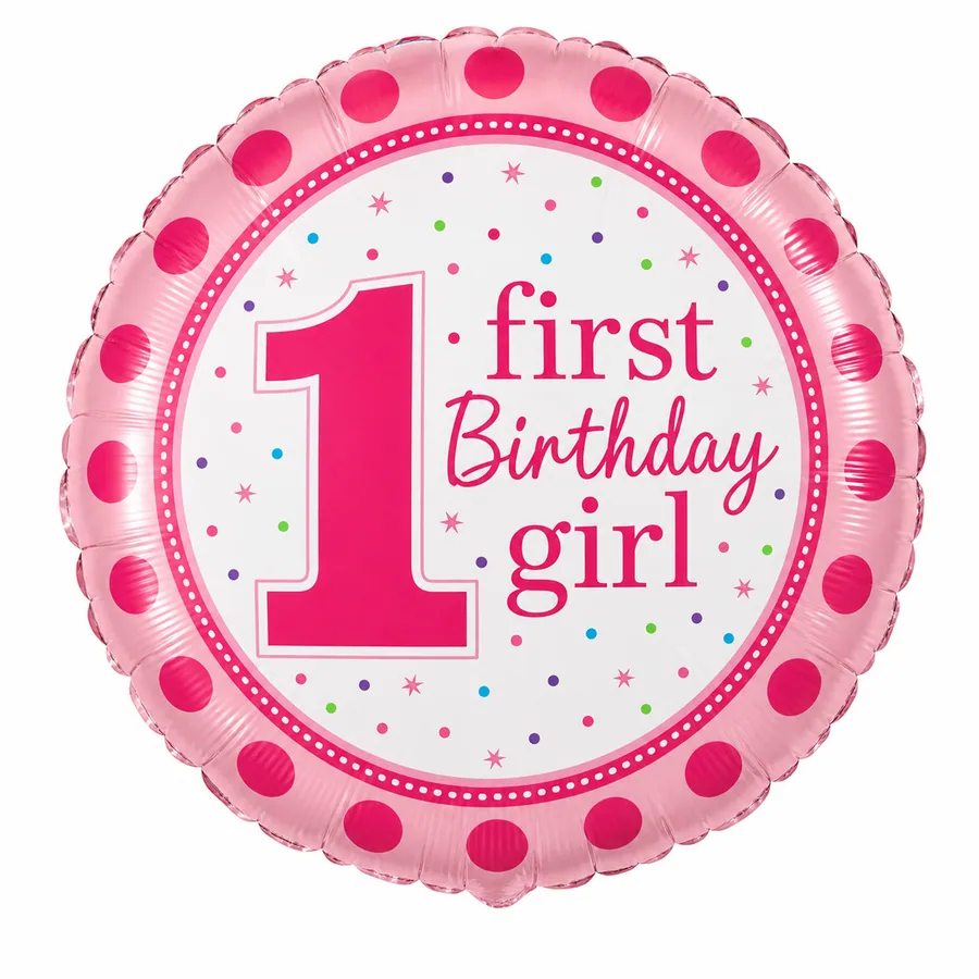First Birthday Girl balloon