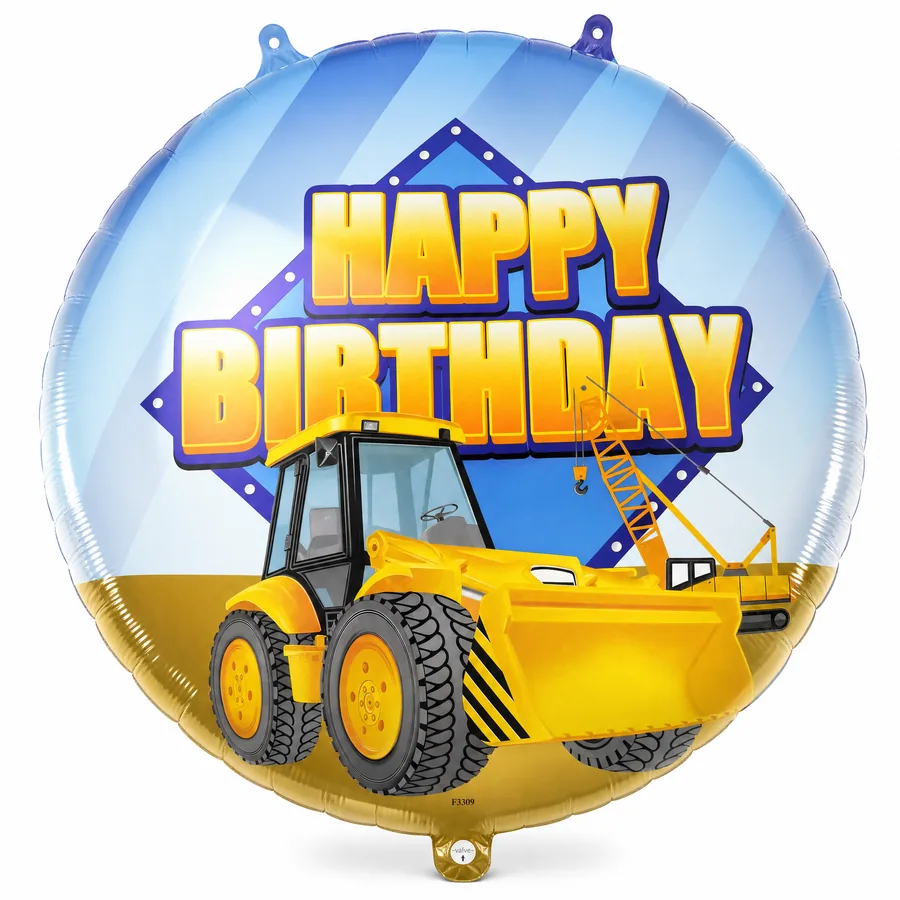 Construction Birthday balloon