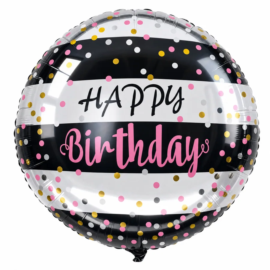 Happy Birthday Stripes balloon