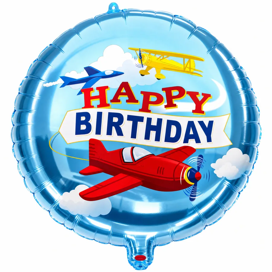 Happy Birthday Airplanes balloon