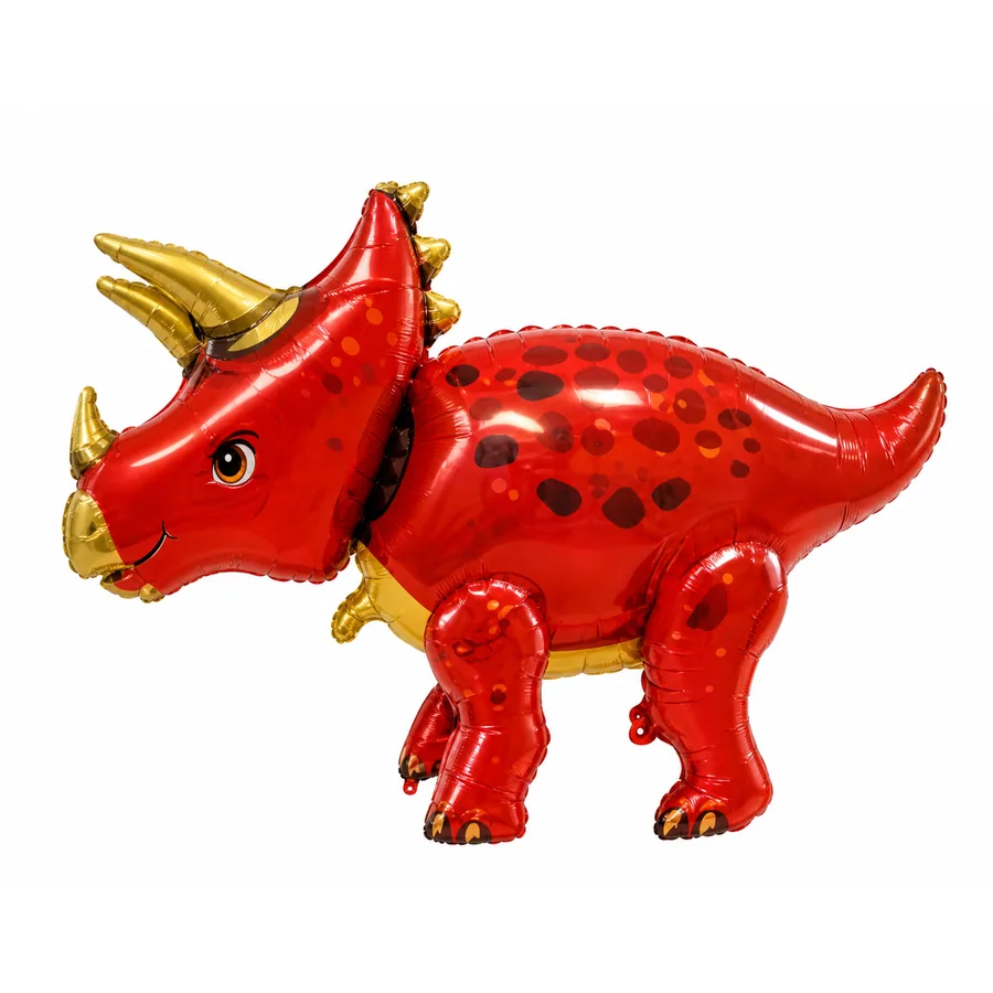 Red Triceratops balloon