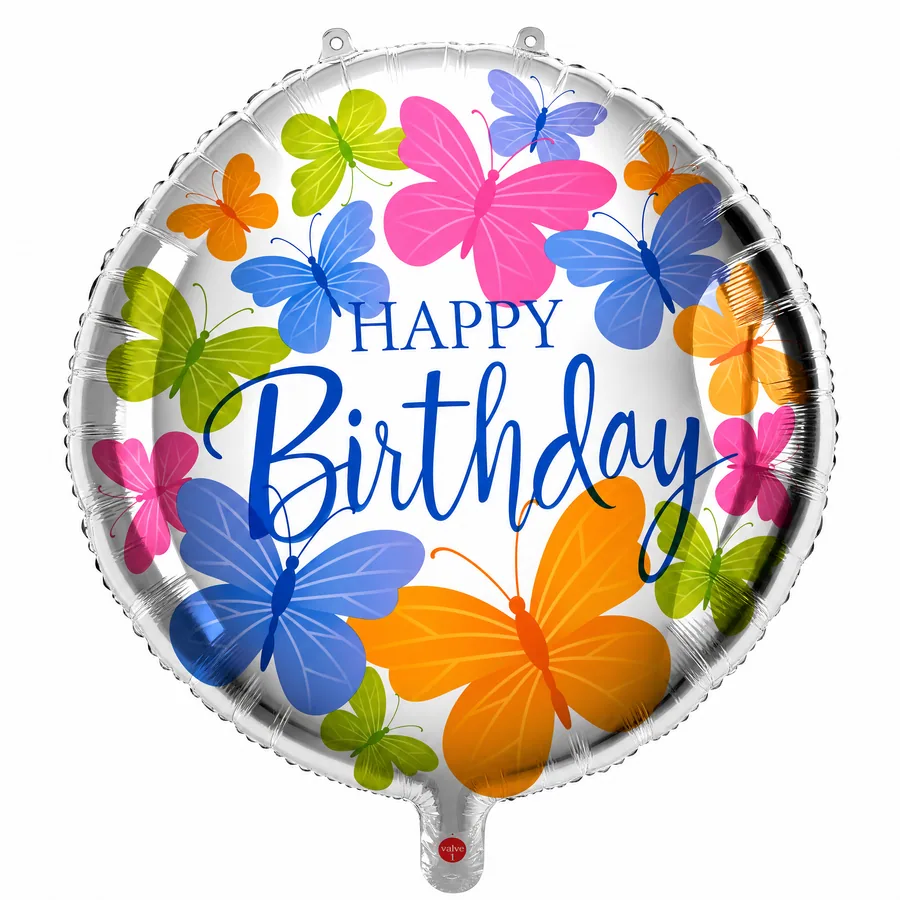 Happy Birthday Butterflies balloon