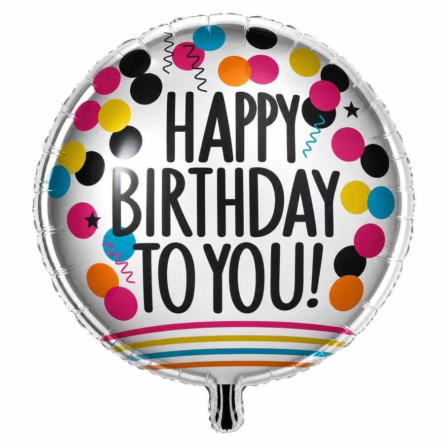 Happy Birthday Confetti Dots balloon