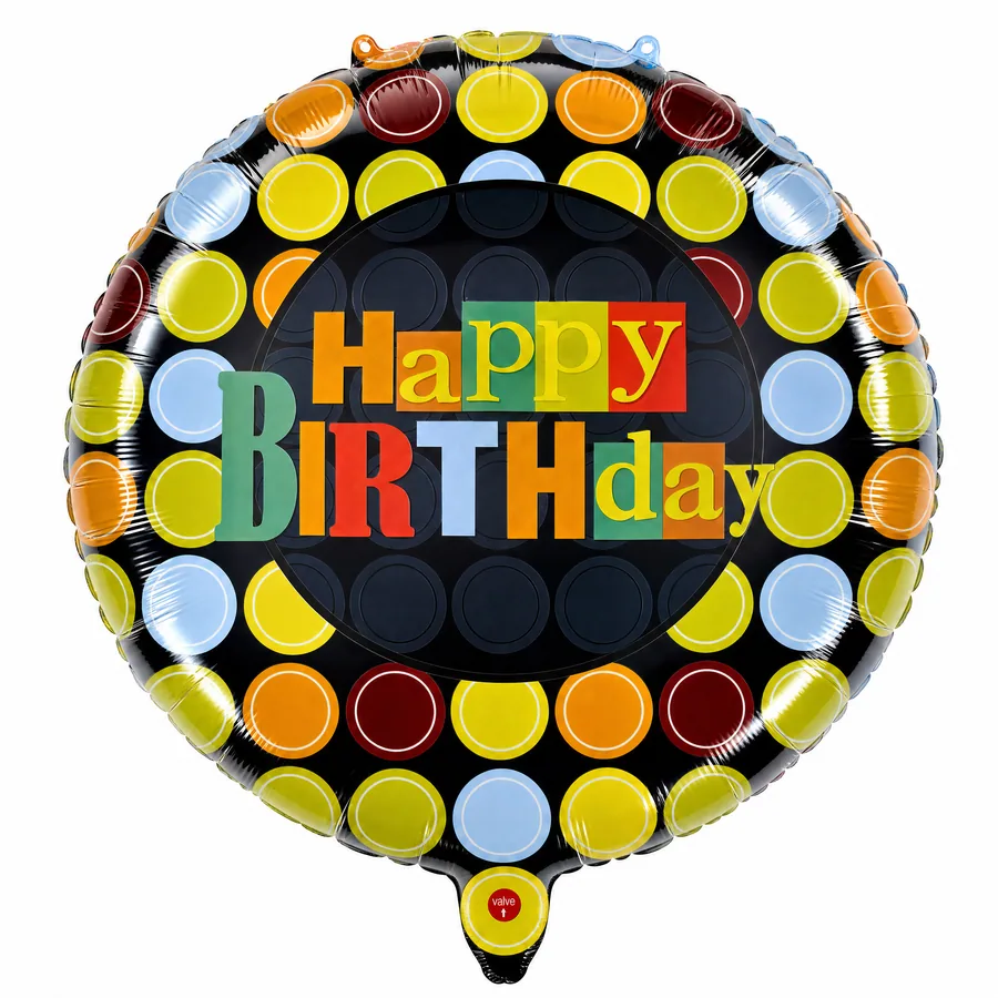 Happy Birthday Rainbow Dots balloon
