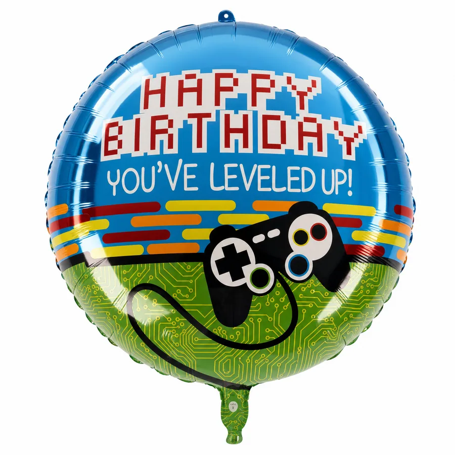 Happy Birthday Leveled Up balloon