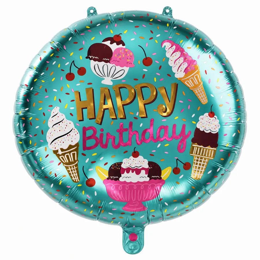 Happy Birthday Ice Cream balloon