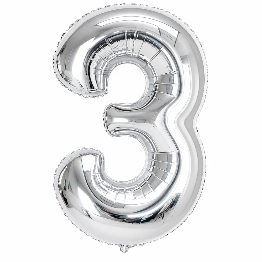 Chrome Number 3 balloon