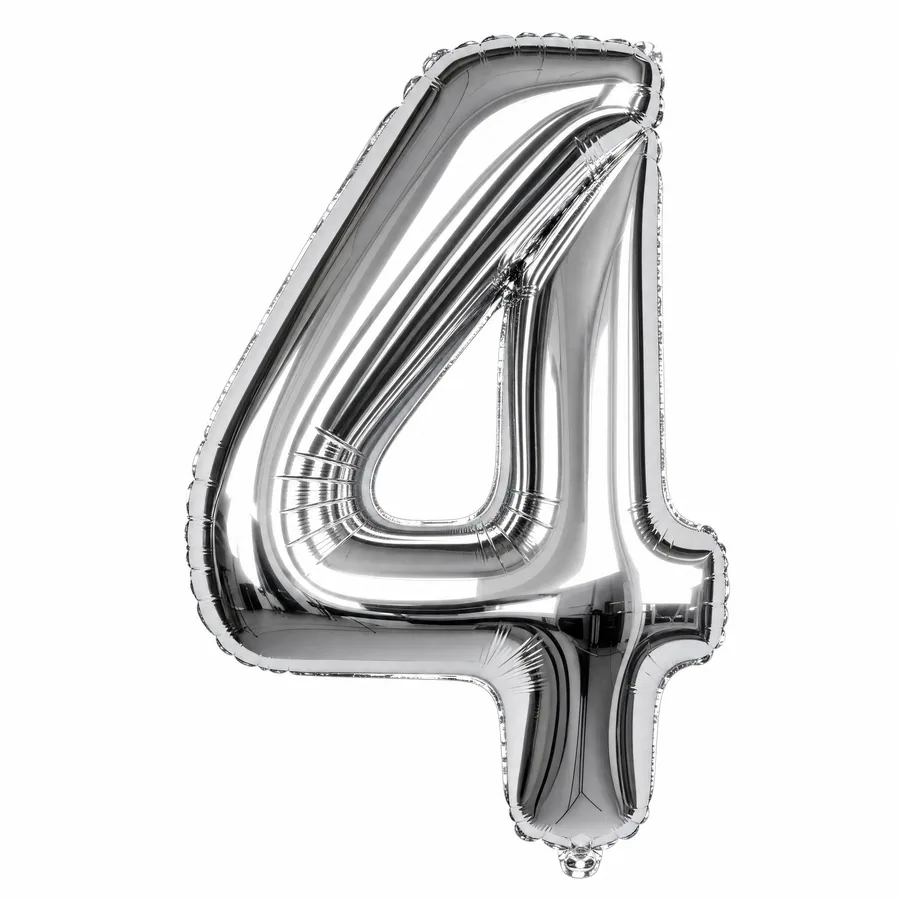 Chrome Number 4 balloon