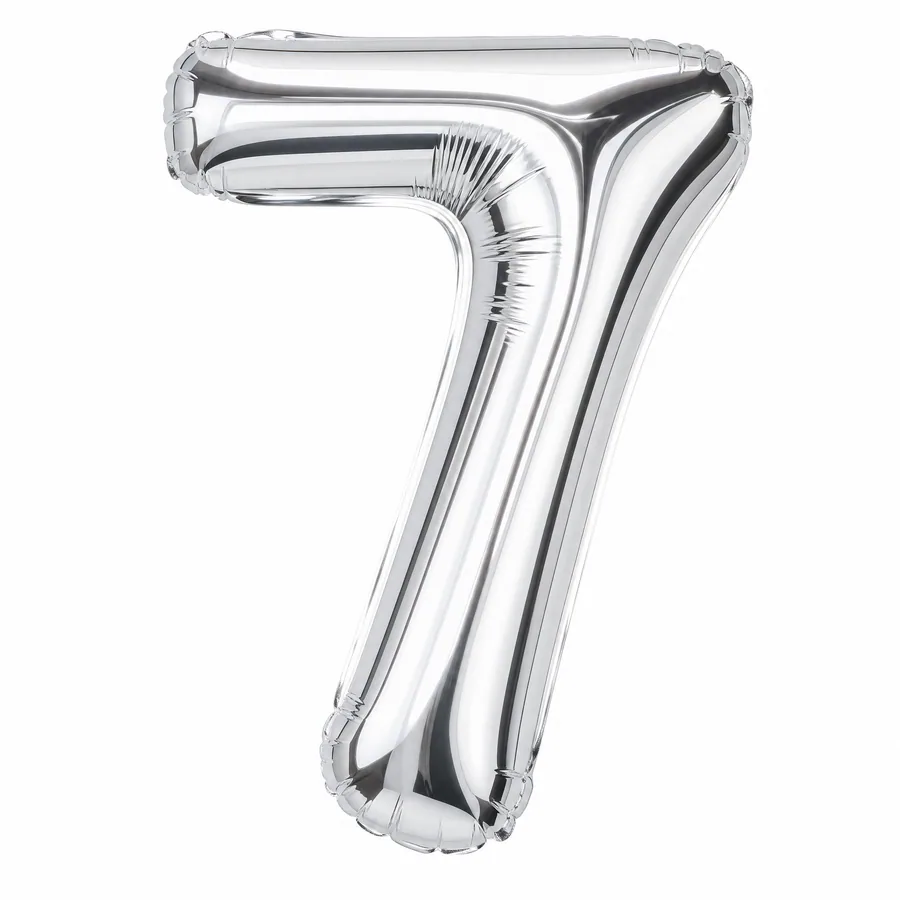 Chrome Number 7 balloon